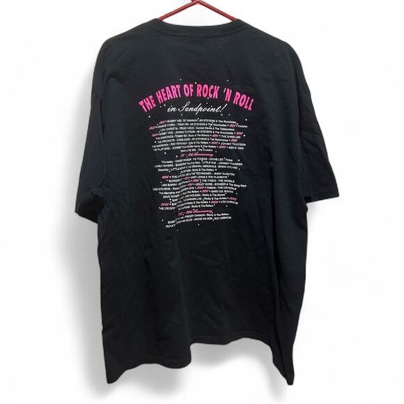 Vintage 2005 Lost in the 50's T Shirt Sandpoint Idaho Size XXL Black Rock N Roll - Picture 2 of 5